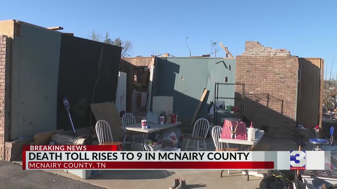 Nine people killed after storms roll through McNairy County, TN - YouTube