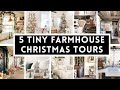 5 Tiny Farmhouse Christmas Home Tours