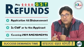 Revisionary lecture GST For May 2020 Refund Full Overview Of Refund Process