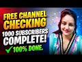 1000 subscriber kasa complete Kara/free channel checking