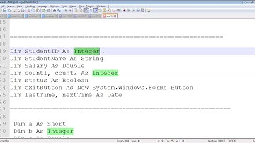 Visual Basic .Net - Variables in VB - Pratibha Education Ujjain