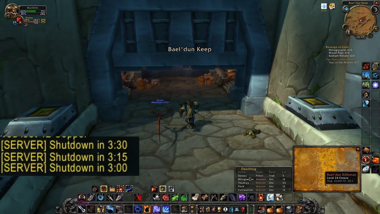 Bael'dun Risky'run as server shuts down | WoW Hardcore