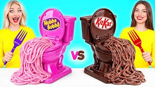 Sakız vs Çikolatalı Yemek Meydan Okumak | Basit Mutfak Tarifleri Multi DO Joy