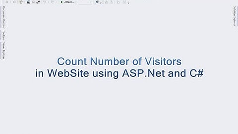 Count Number of Visitors (Hit Counter) in WebSite using ASP.Net and C#.