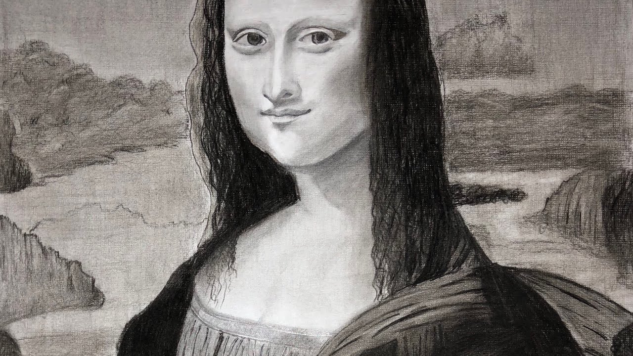 Nate Van Dyke - I finally got a professional picture of the Mona Lisa  drawing I did last year. Drawn with a ballpoint pen on toned paper to scale  of the original