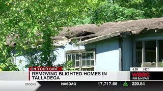 Removing blighted homes in Talladega