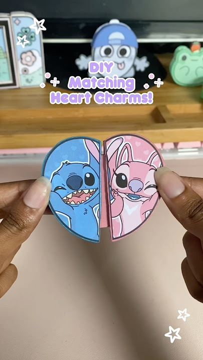 DIY Matching Heart Charms! 💗✨ #diygiftideas #diyideas #cardboardcraft #craftideas #diy #cutediy