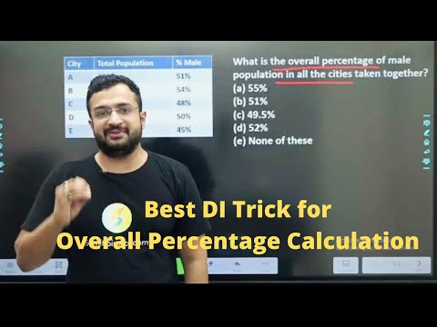 Data Interpretation | Best DI Trick For Overall Percentage Calculation | Maths | Sumit Verma