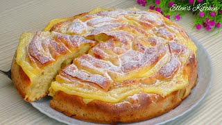 Яблочный пирог с заварным кремом! Все будут в восторге! Простой рецепт!