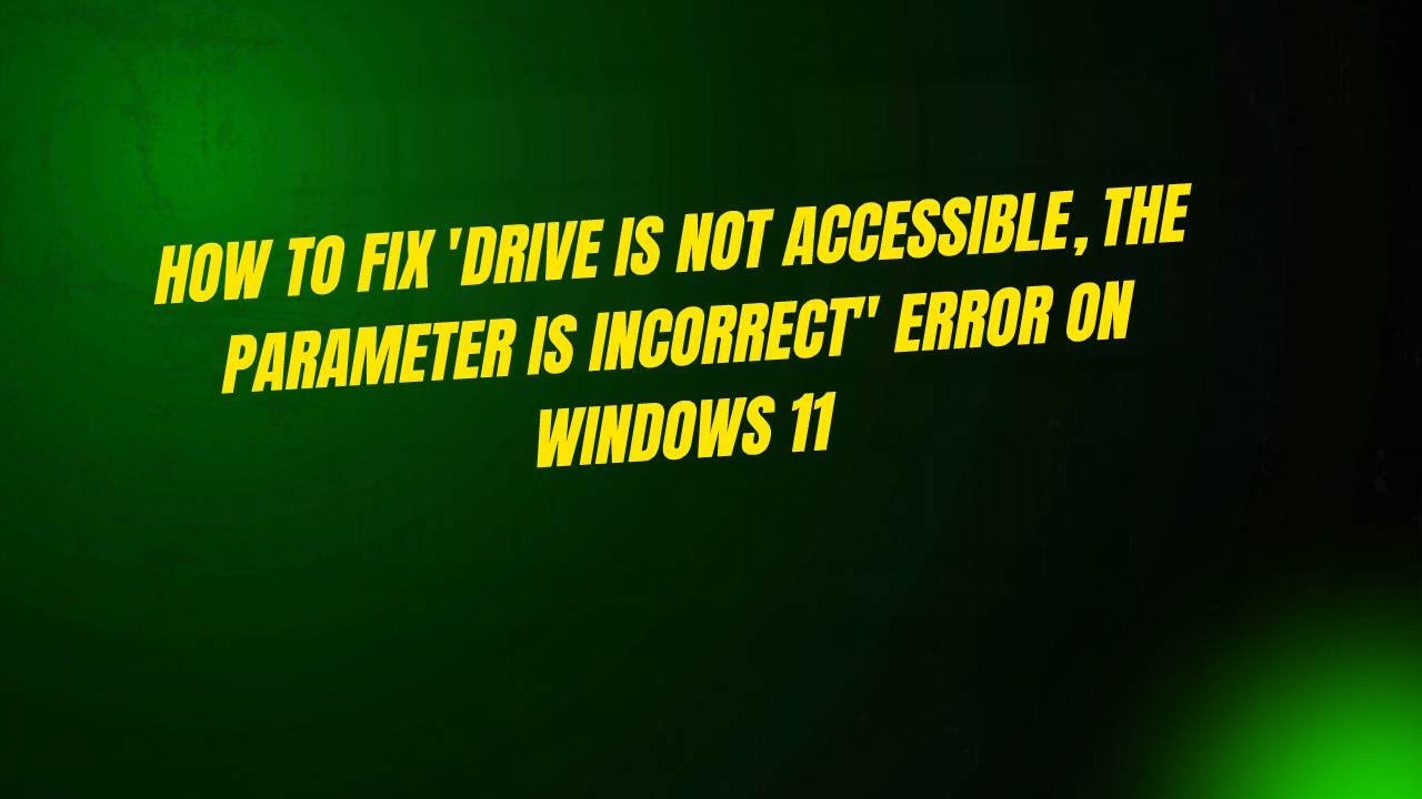 Как исправить ошибку «Диск недоступен, параметр неверен» в Windows 11