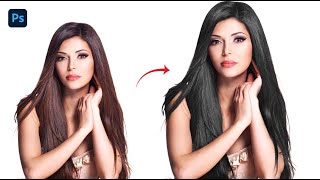 How to Change Hair Color Into Black | Photoshop