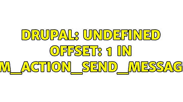 Drupal: Undefined offset: 1 in gcm_action_send_message()