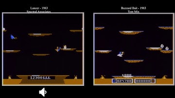 Lancer / Buzzard Bait Comparison | Joust Clones for the TRS-80 Color Computer