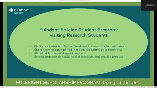 Preparatory Session for Prospective Applicants to the Fulbright Visiting Research Student Program