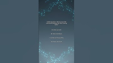 CCNA Quiz: Which Cisco IOS command displays the IPv4 routing table?