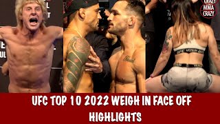 Top 10 UFC Weigh-in Face offs of 2022