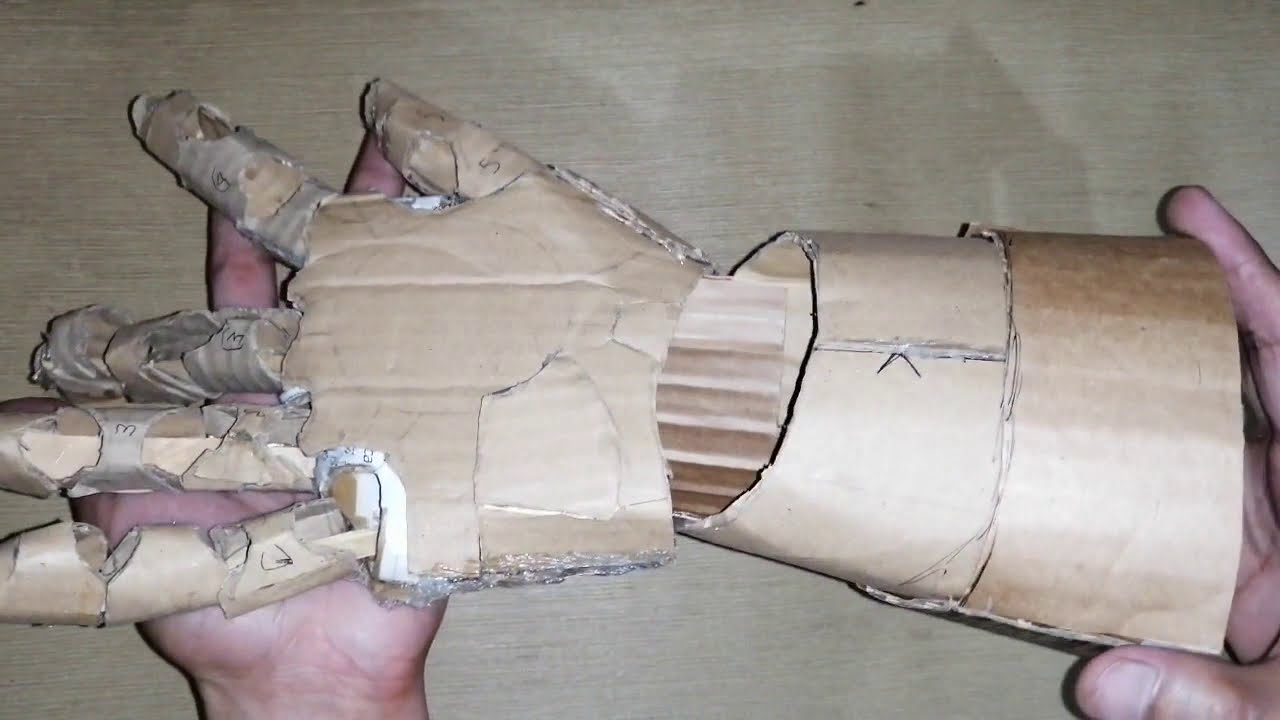 Iron Man Arm And Hand Armor Suit Assembly From Cardboard Iron Man