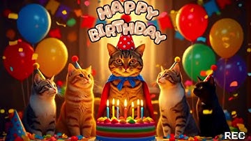 Happy Birthday to You ! 🎉 Cute Cat Birthday Party, Backsound For Birthday Party part 8