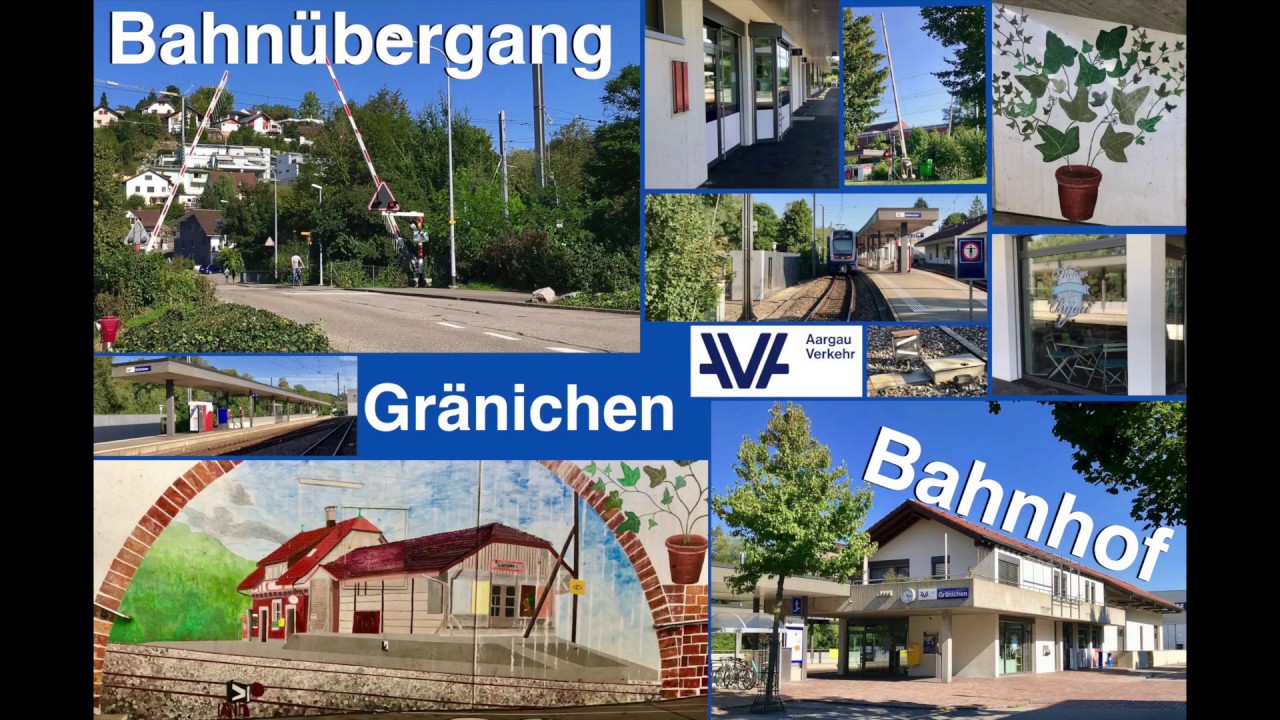 Railroad Crossing @ Station, Switzerland / Bahnhof & Bahnübergang Gränichen (Aargau)