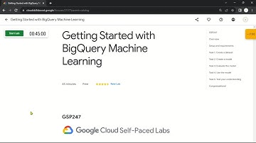 Getting Started with BigQuery Machine Learning | GSP247 | Solution