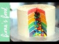 Rainbow Piñata Cake Recipe | fiona's food