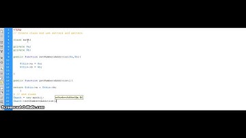 Create Class use setters and getters in PHP