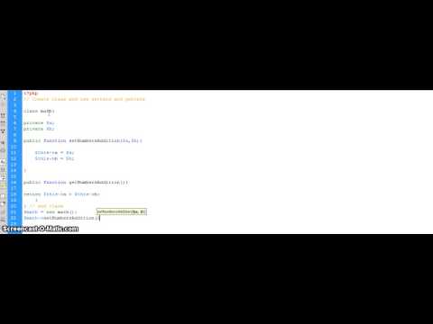 Create Class use setters and getters in PHP