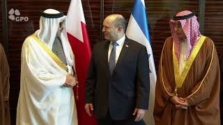 Prime Minister Naftali Bennett Meets with Bahraini Foreign, Industry and Transportation Ministers