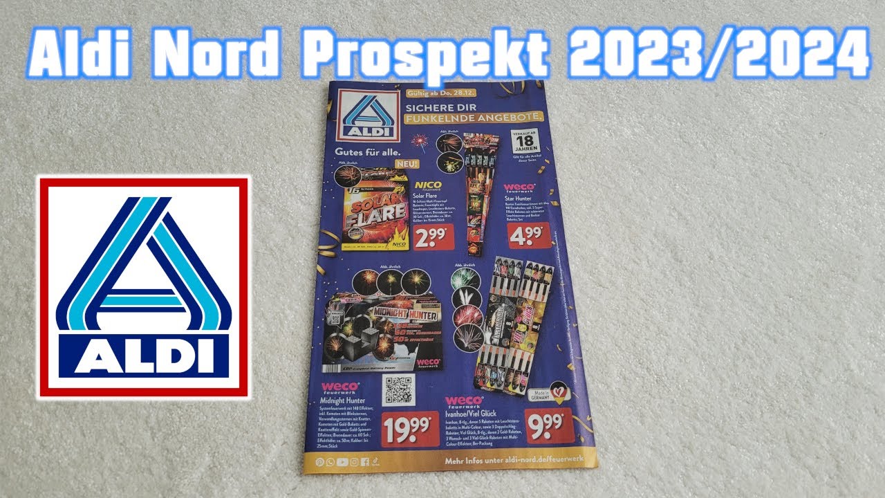 Aldi Nord Feuerwerk Prospekt 2023/2024🎆 YouTube