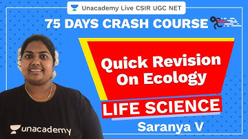75 Days CSIR-UGC NET Crash Course | Quick Revision On Ecology | Unacademy Live CSIR UGC NET