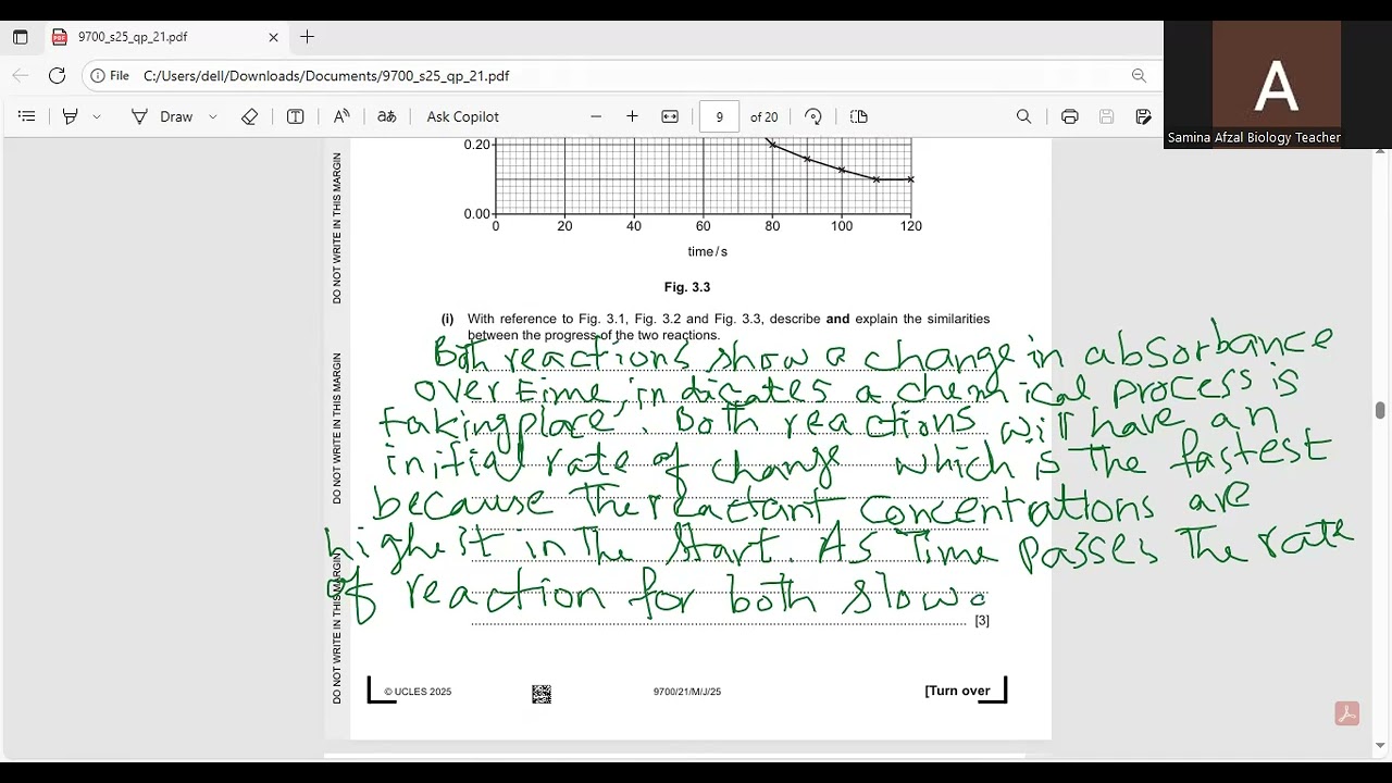 As Level Biology 9700 Paper 21 May  June 2025 Q 3 (Part 2)