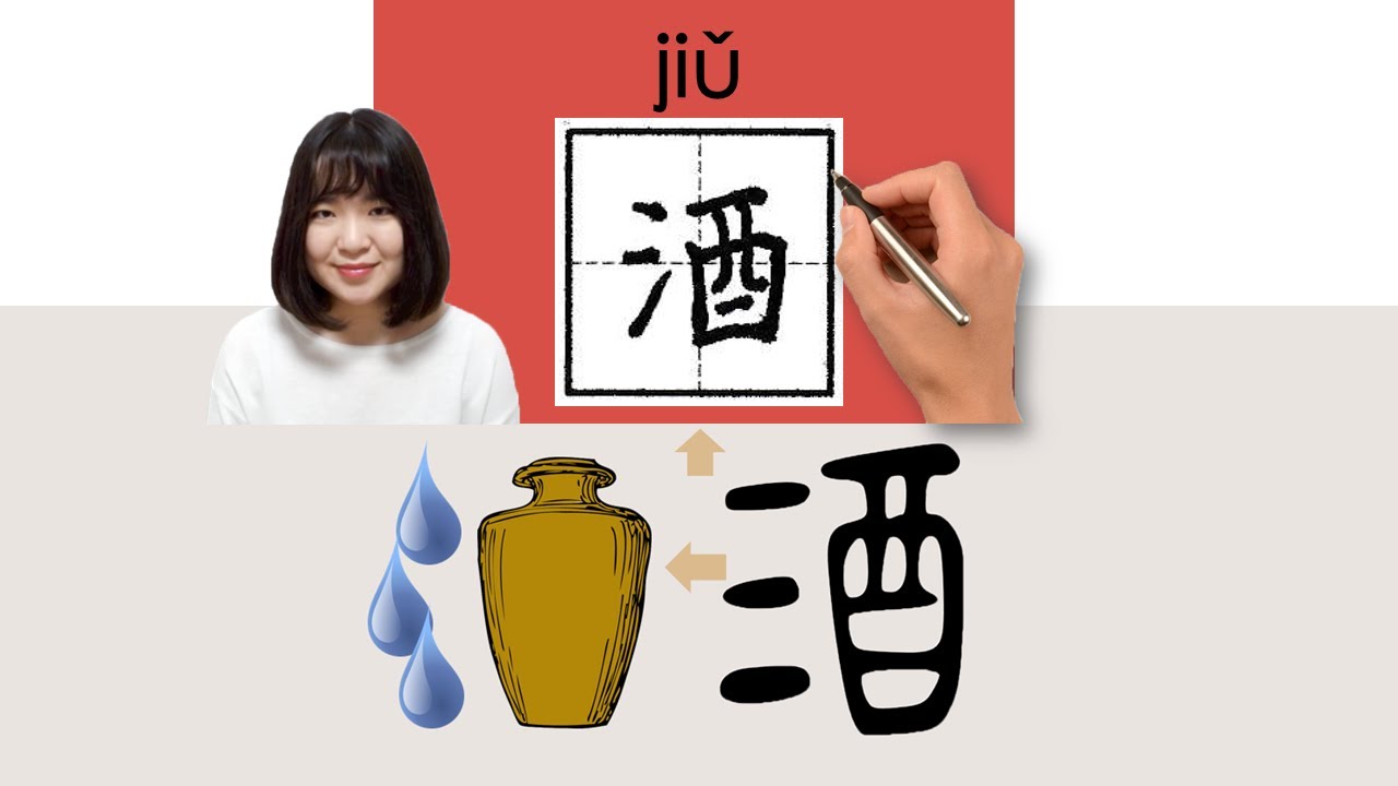 NEW HSK2/HSK 3/酒//jiu_(alcoholic drink)How to Pronounce & Write Chinese ...