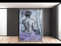 Beautiful Woman / Step by Step Abstract Acrylic Painting / MariaArtHome