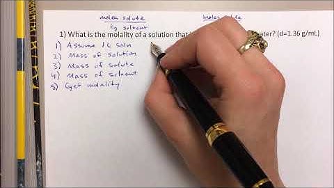 How to Convert from Molarity to Molality