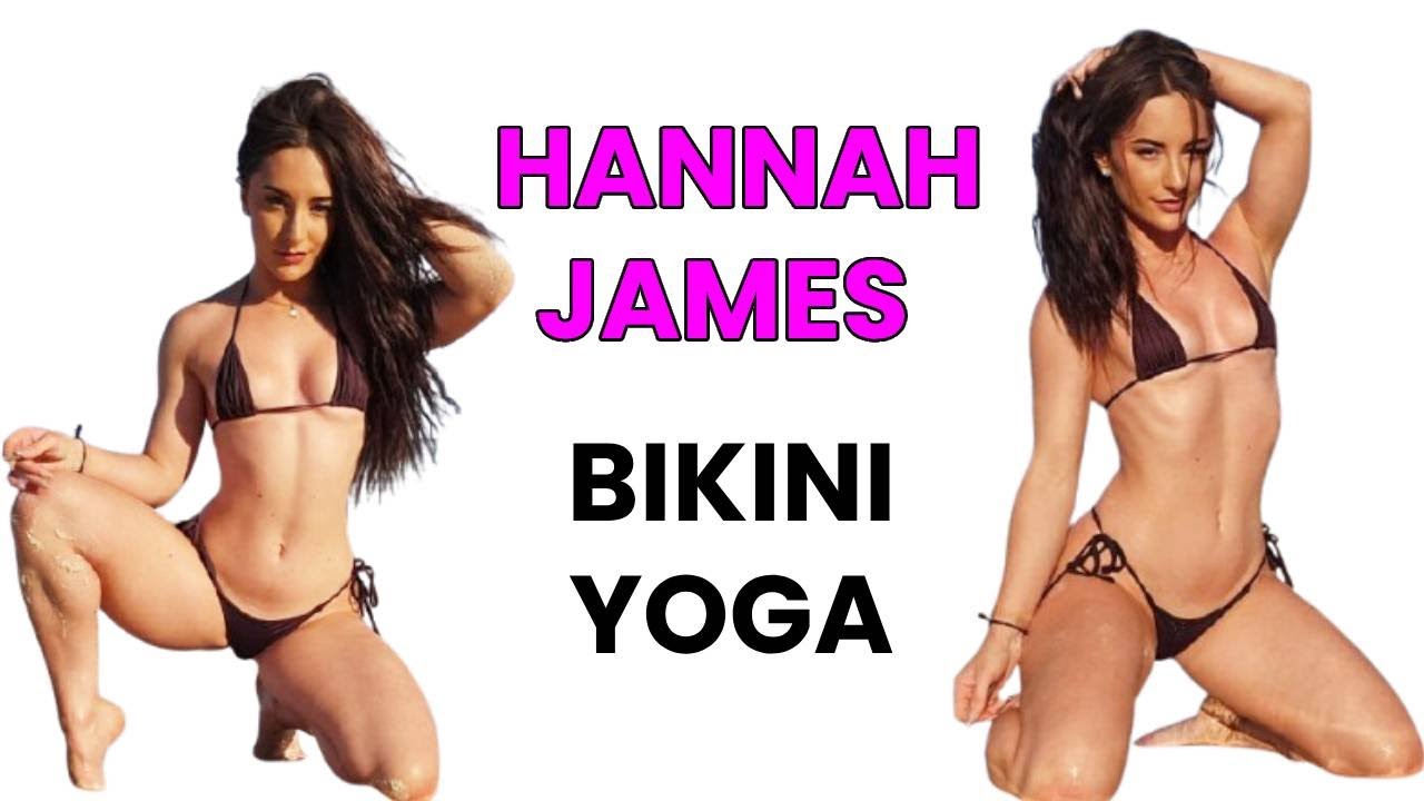 Hannah James 710 Black Bikini Yoga Session - YouTube