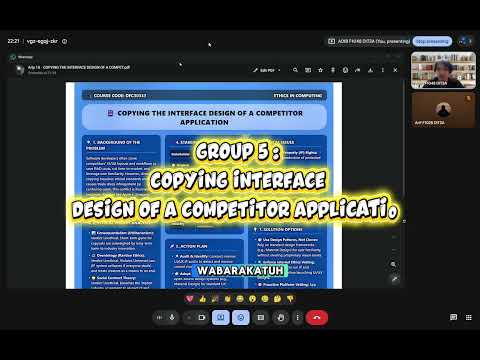 GROUP 5 : COPYING INTERFACE DESIGN OF A COMPETITOR APPLICATIONS | Ethics Computing