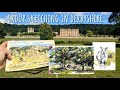 Watercolour Sketching in a Group at Chatsworth House, Derbyshire &amp; Review of my Travel Art Kit Bag