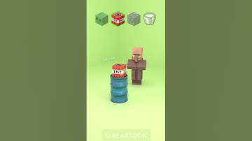 Heroic Iron Golem Protects Minecraft Villagers and cats – Satisfying Fluid and Cloth 3D Simulation