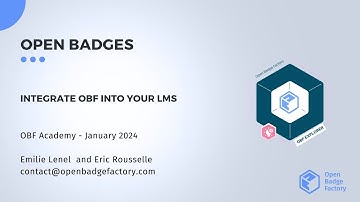 OBF Academy - Integrate Open Badge Factory into your LMS