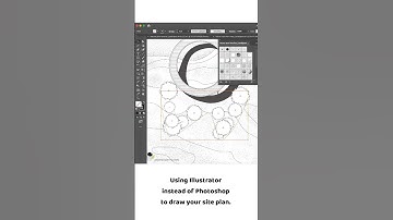 Adobe illustrator tree brushes for landscape plan. #siteplan #architecture