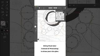 Adobe illustrator tree brushes for landscape plan. #siteplan #architecture
