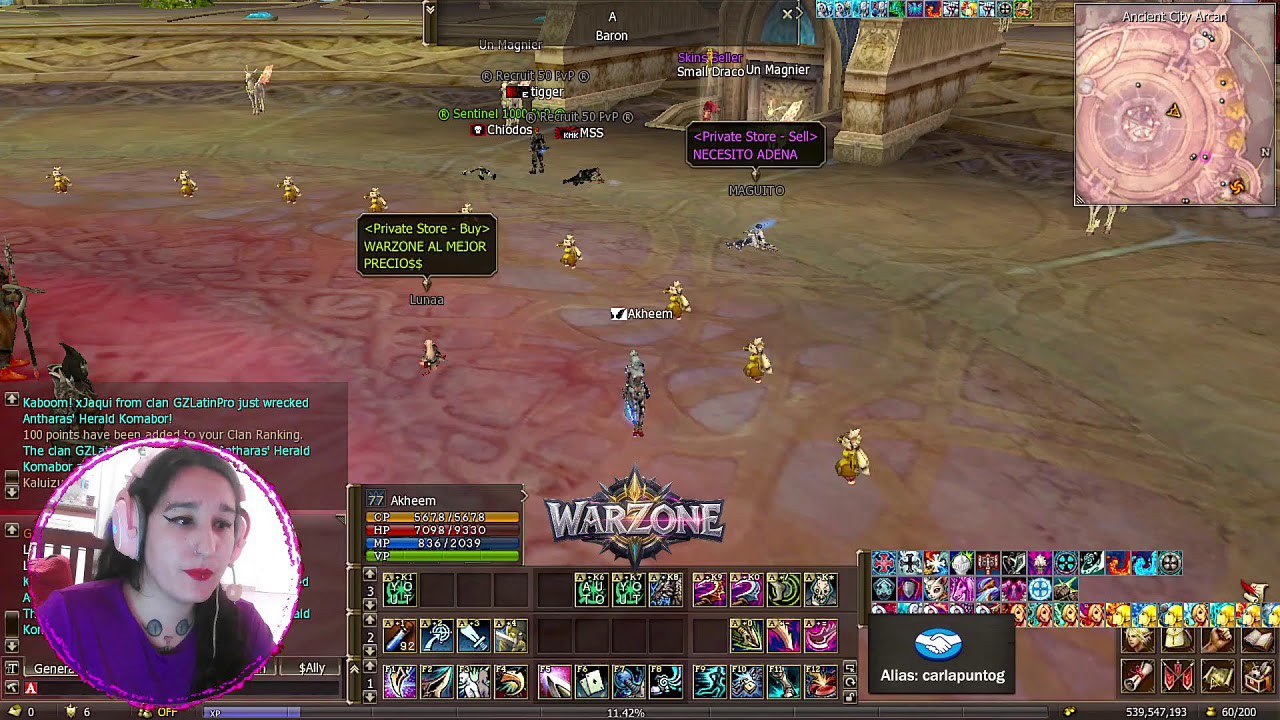 LINEAGE 2 - LVLEANDO Y CHARLANDO EN L2 WARZONE X10