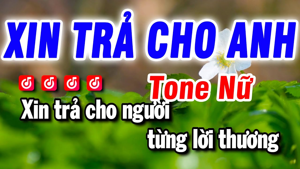 Karaoke Xin Trả Cho Anh - Nhạc Sống Tone Nữ - Beat Mai Lan