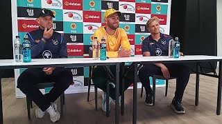 CAPTAINS debrief … Gerhard Erasmus of Namibia and Donovan Ferreira of South Africa answer a few