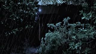 Deep Sleep with Heavy Rainstorm and Thunder | Rain on Tin roof with Thunder Sounds in Farmhouse