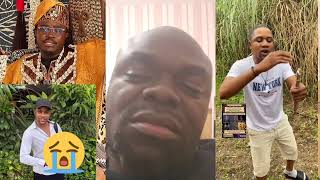 A marabout already in a stream in Gabon during his witchcraft practice