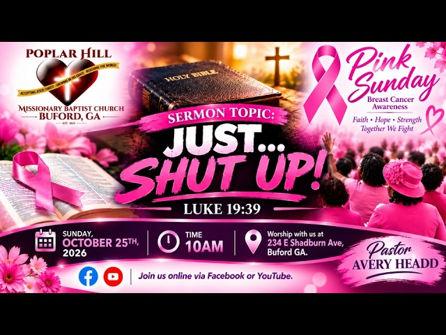 Sunday Worship Service - October 25, 2026