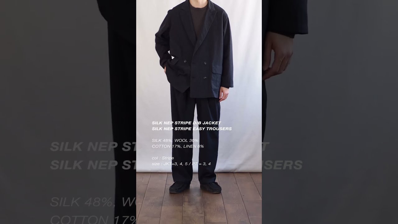 シルクネップストライプ ダブルブレスト ジャケット｜nest Robe / CONFECT ONLINE SHOP
