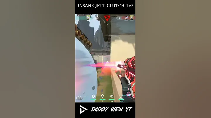 Valorant - Jett insane 1v5 ace clutch - MUST WATCH #shorts
