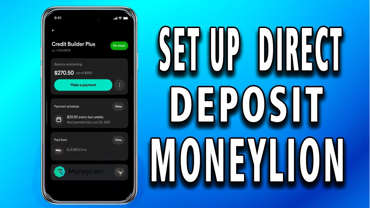 How to set up your direct deposit on Moneylion - YouTube